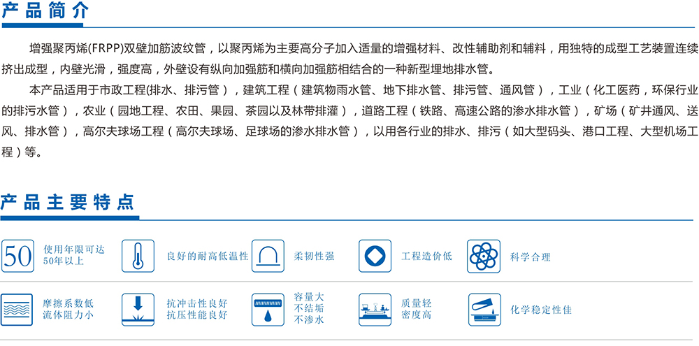 FRPP加筋雙壁波紋管